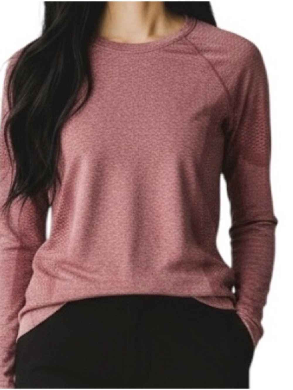 FIGS Women's Salta Seamless Long Sleeved Burgundy Under scrub Size Small